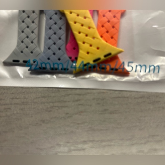 5 Pack Soft Silicone Bands Compatible with Apple Watch Band 42/44/45 mm - Picture 3 of 4